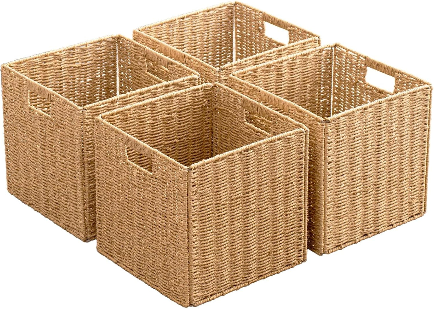 Foldable Storage Baskets for Organizing Living Room and Bedroom