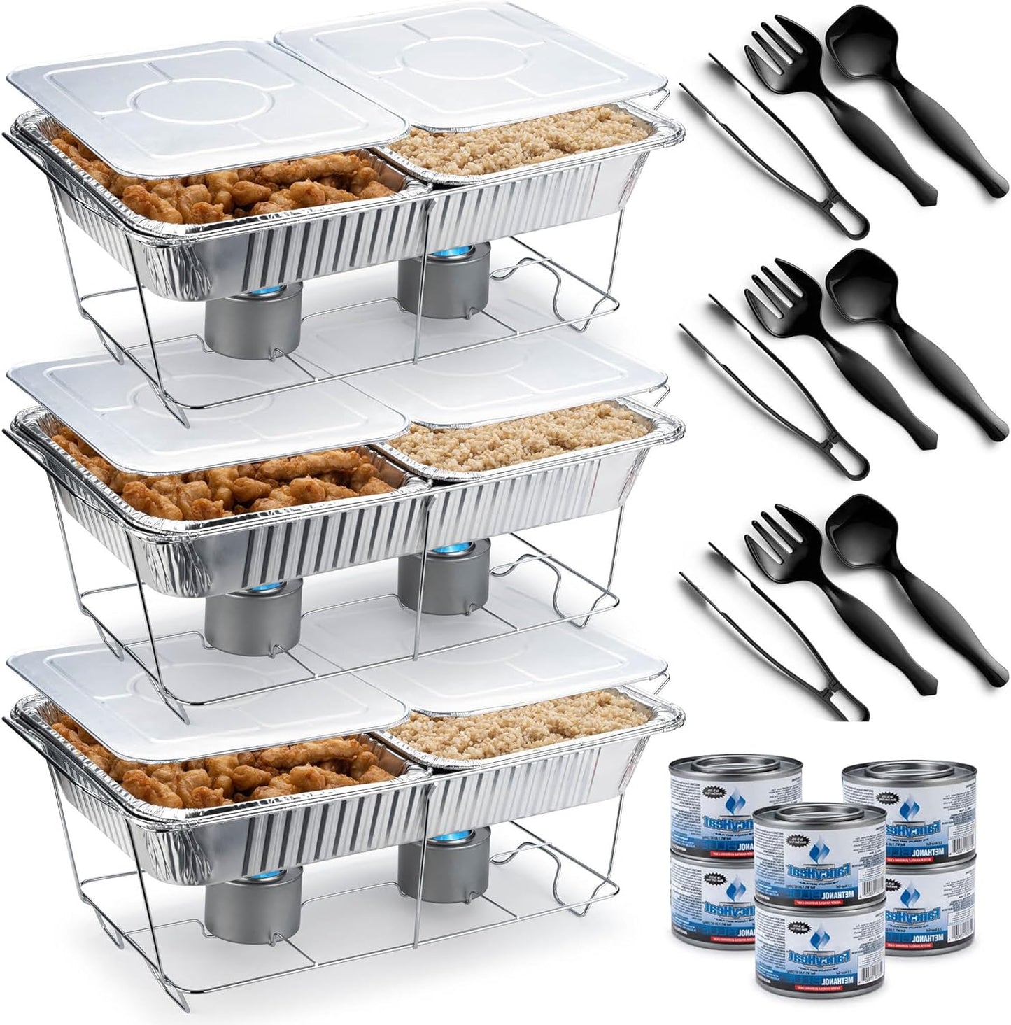 Disposable Chafing Dish Buffet Set for Parties and Events
