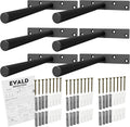 EVALD 8-In Floating Shelf Bracket - Heavy Duty Mantel Mount