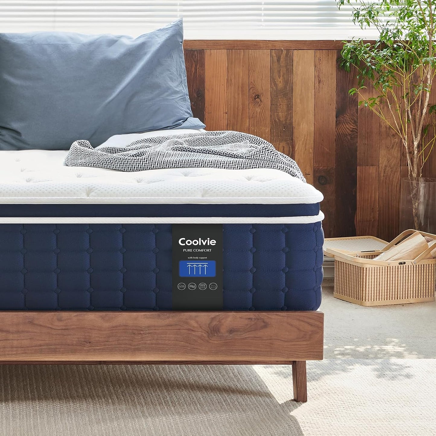 Coolvie Twin XL Mattress 12 Inch for Comfort and Support