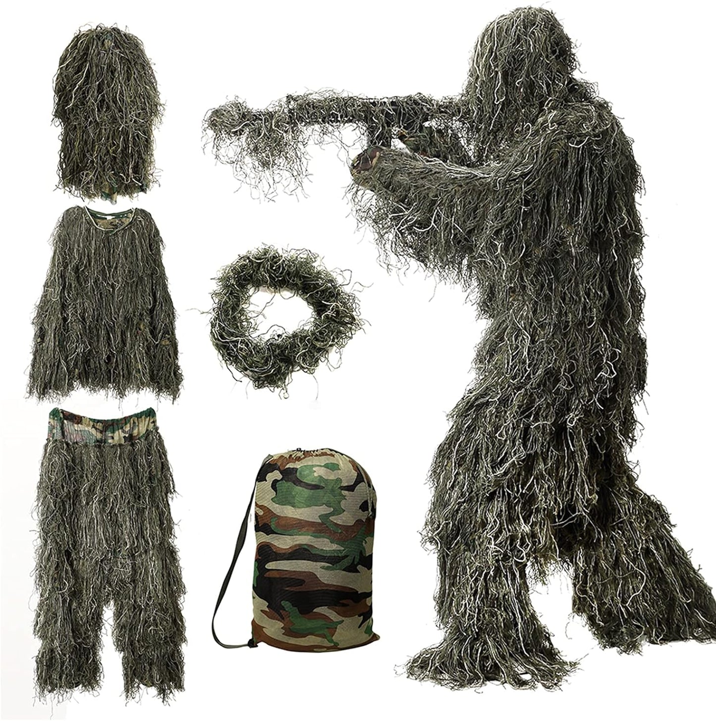 DoCred 5-in-1 Ghillie Suit - Ultimate Camo for Hunting