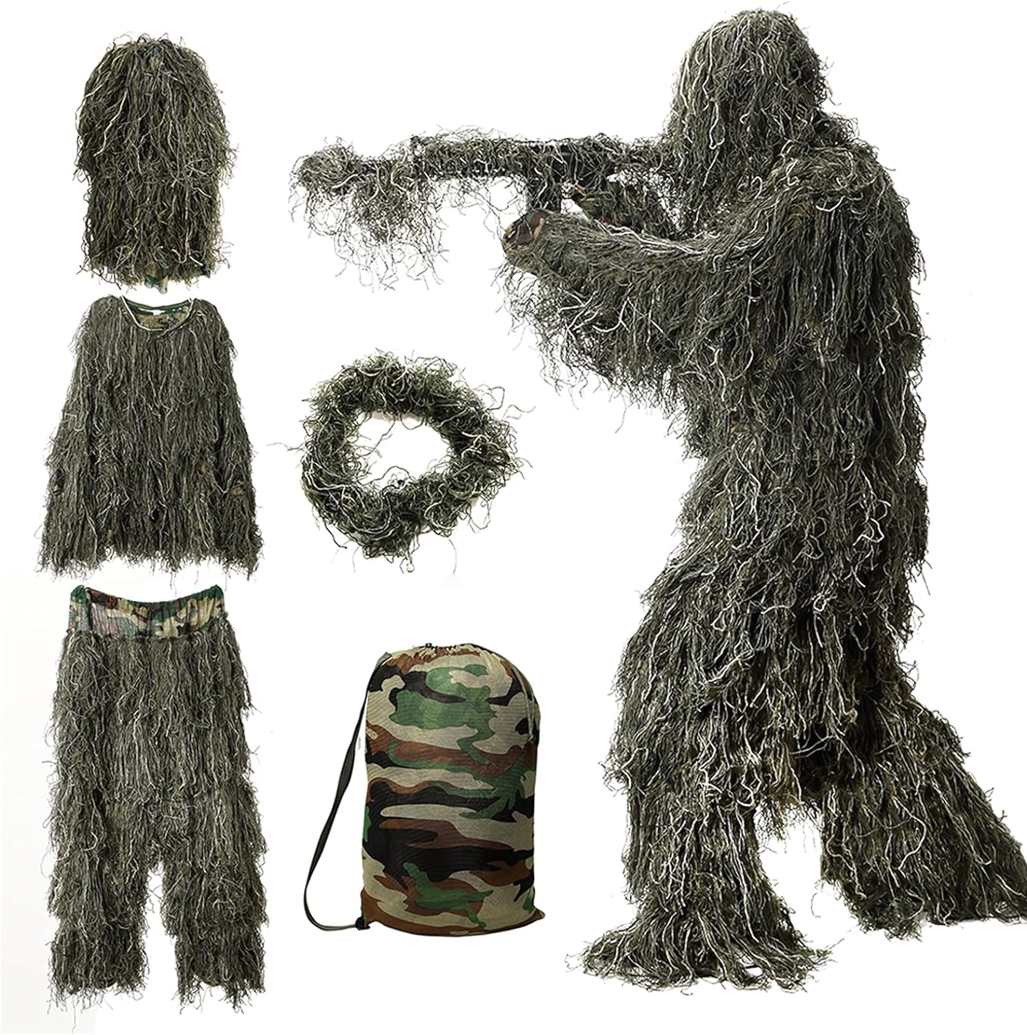 DoCred 5-in-1 Ghillie Suit - Ultimate Camo for Hunting