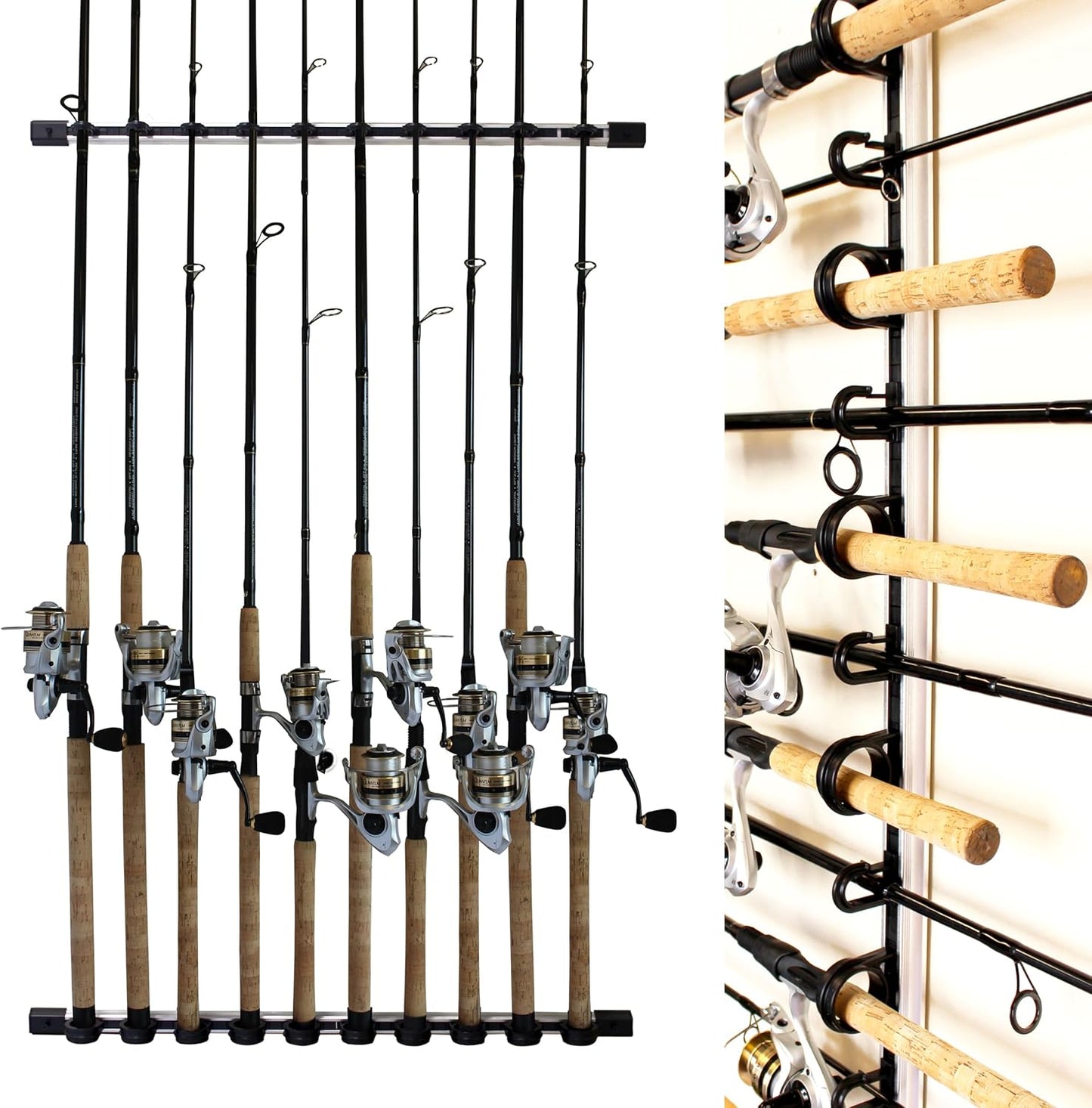 Fishing Rod Holder for Garage Organization and Wall Storage