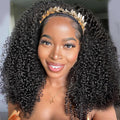 Headband Wig Kinky Curly 20 in Human Hair - Easy Glueless Style