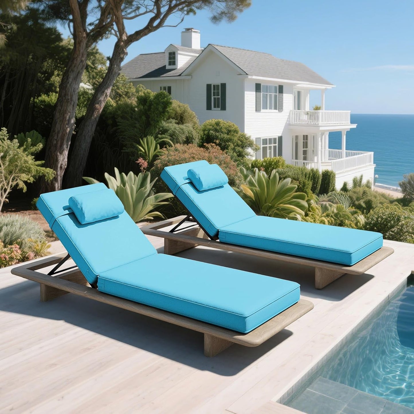 Outdoor Chaise Lounge Cushions Set of 2 for Ultimate Comfort