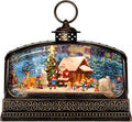 Christmas Snow Globe Lantern with Music and Timer - Festive Snowfall