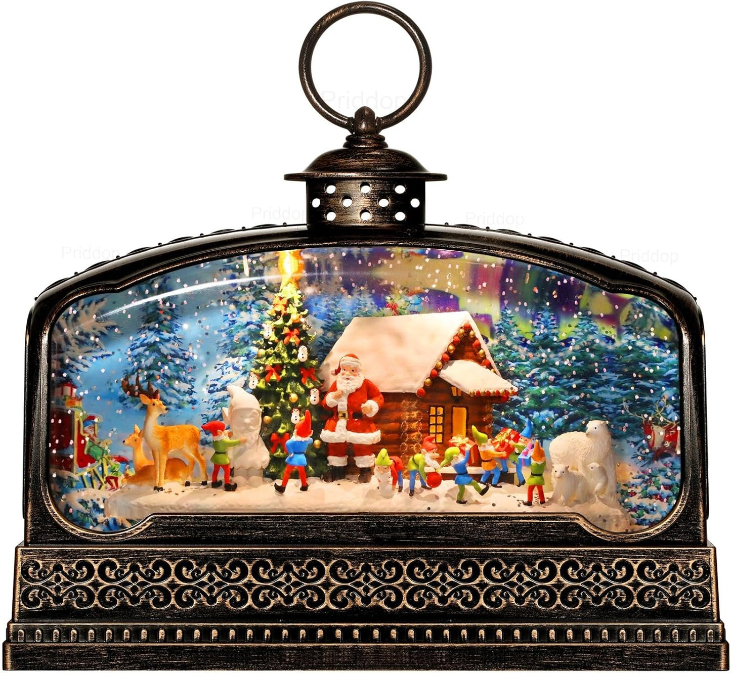 Christmas Snow Globe Decorations with Santa, Snowman, and More