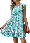 KIRUNDO Women's Summer Babydoll Mini Dress - Lightweight & Flowy