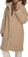 Levi's Womens Patchwork Quilted Teddy Coat - Cozy Quilted Sherpa