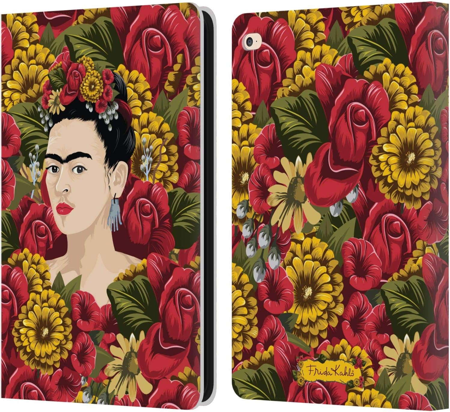 Frida Kahlo Portrait Pattern Leather Wallet Case for iPad Air 2