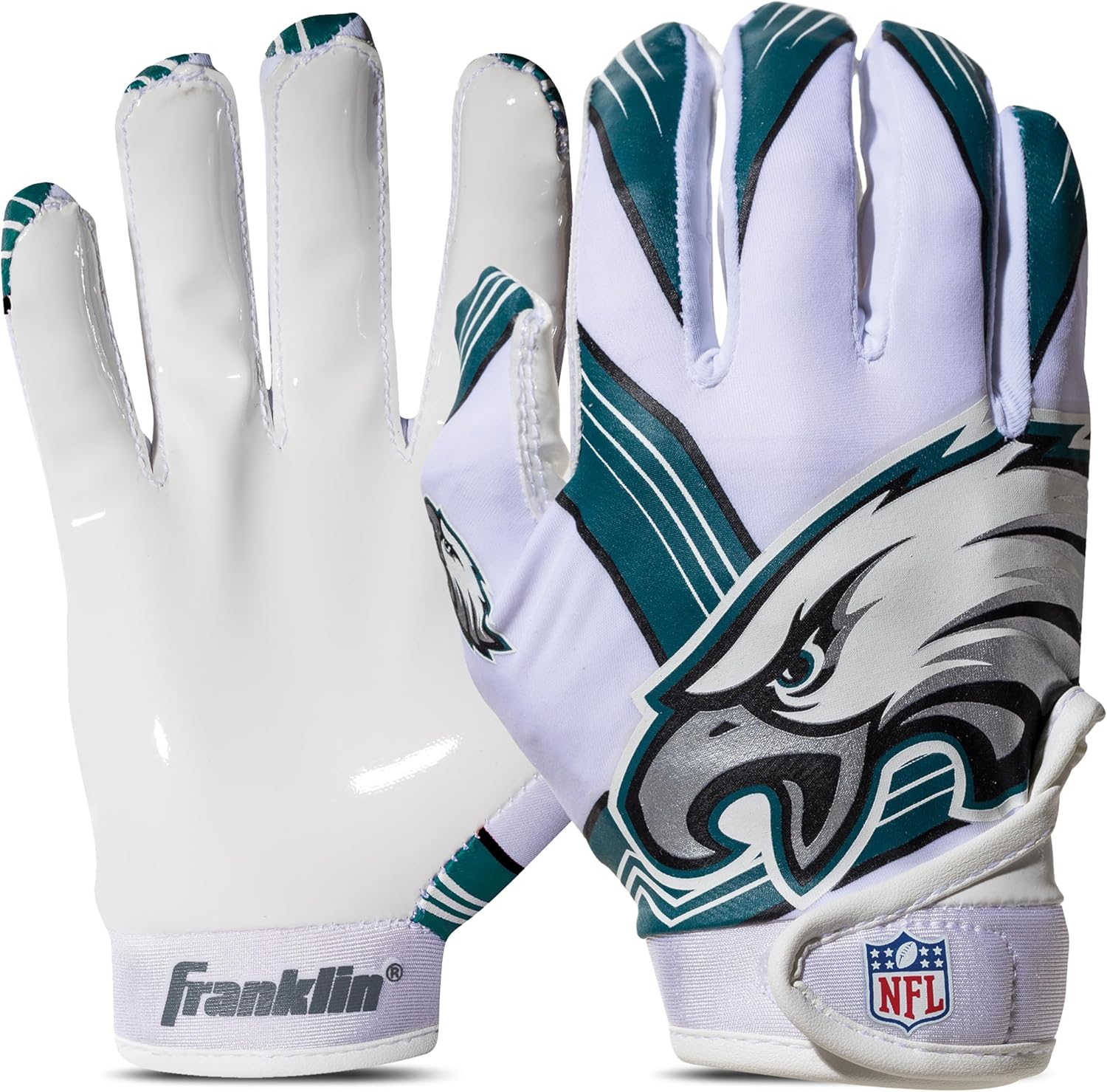Ultimate Youth NFL Receiver Gloves - Team Logos, Silicone Palm - All Sizes