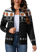 Womens Long Sleeve Knitted Zip Up Sweater Cardigan - Lightweight