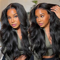 13x6 Kinky Straight Lace Front Wig 18in 180% Density - Natural Look
