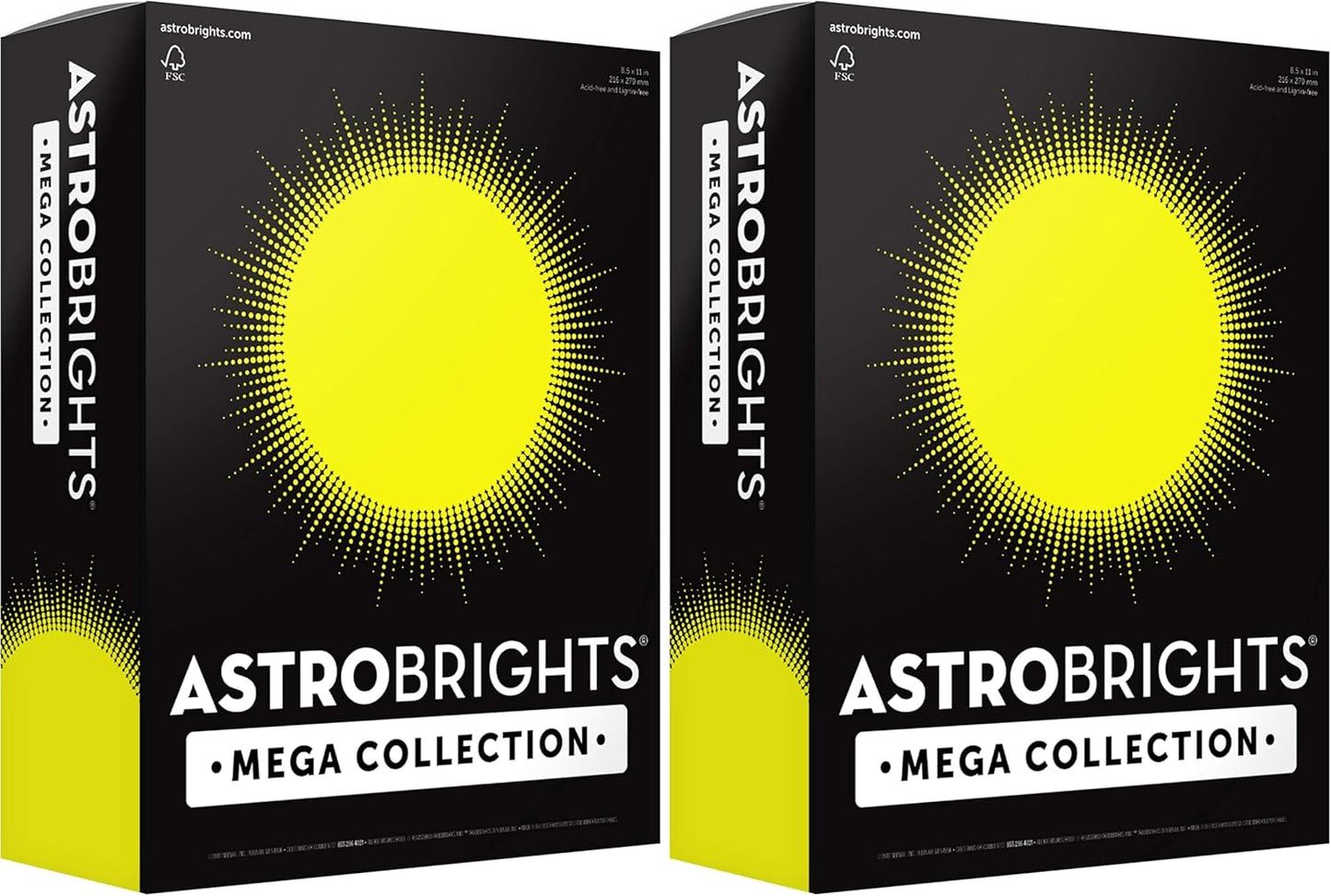 Astrobrights Mega Collection Neon Yellow Paper - 625 Sheets