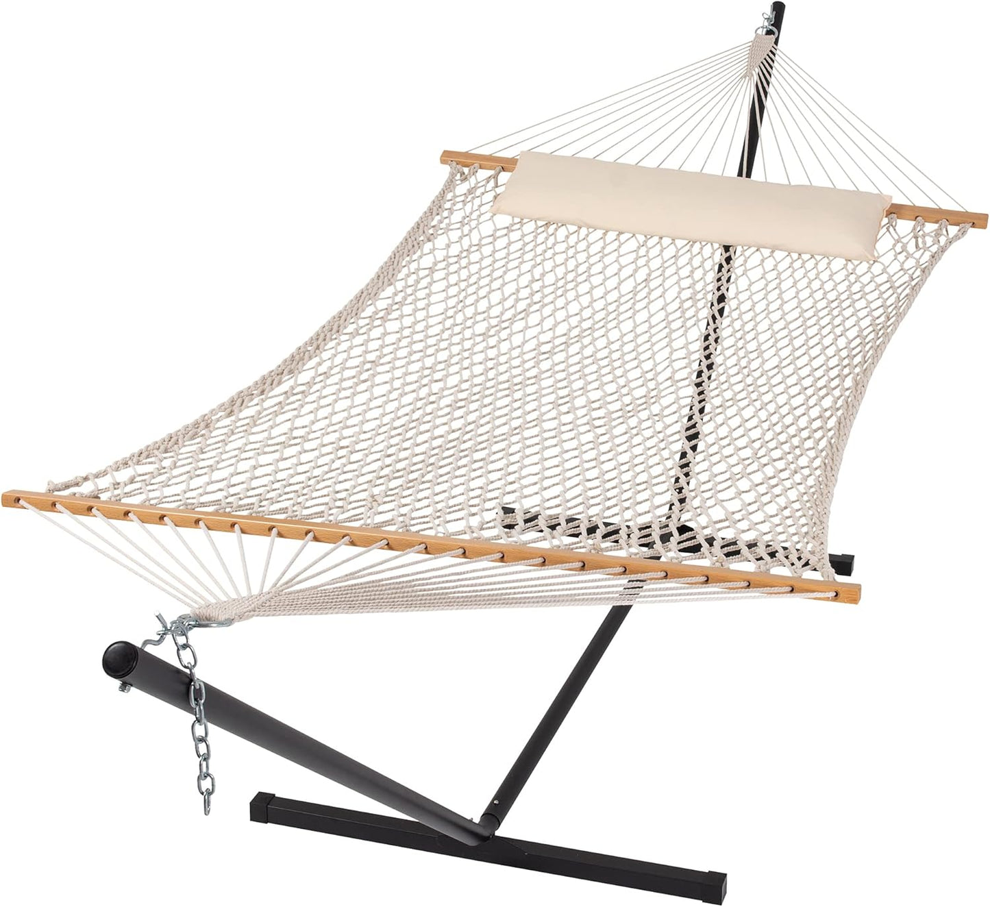 Double Outdoor Hammock with Stand for Relaxation and Comfort