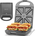 Baker's Friend 4-Slice Breakfast Sandwich Maker - Nonstick & Convenient