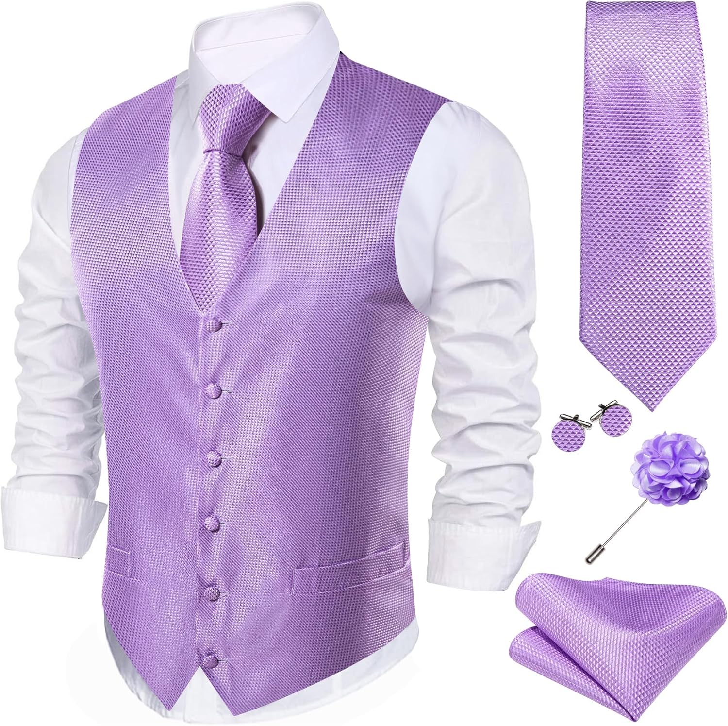 Stylish Barry.Wang Mens Suit Vest Set for Any Occasion