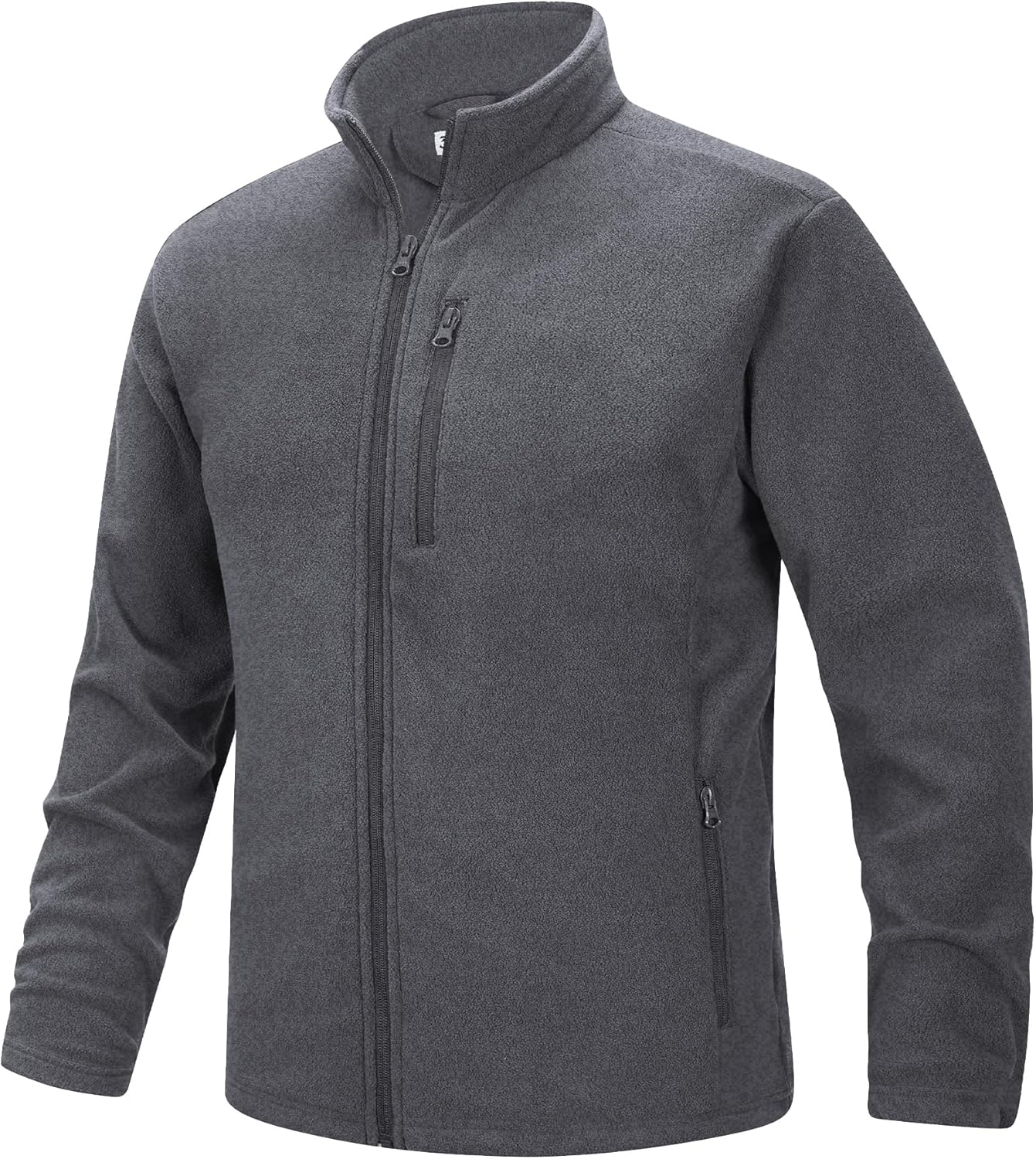 Men's Full Zip Fleece Jacket for Winter Hiking and Casual Wear