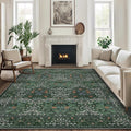 Soft Boho Vintage Area Rugs for Living Room - 5x7 Machine Washable