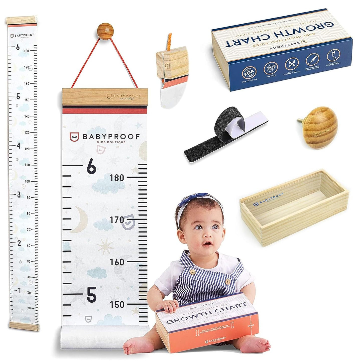 Growth Chart for Kids by Baby Proof - Night Sky Decor