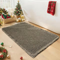 Waffle Bath Mat Olive Green - Super Absorbent Boho Bath Rug
