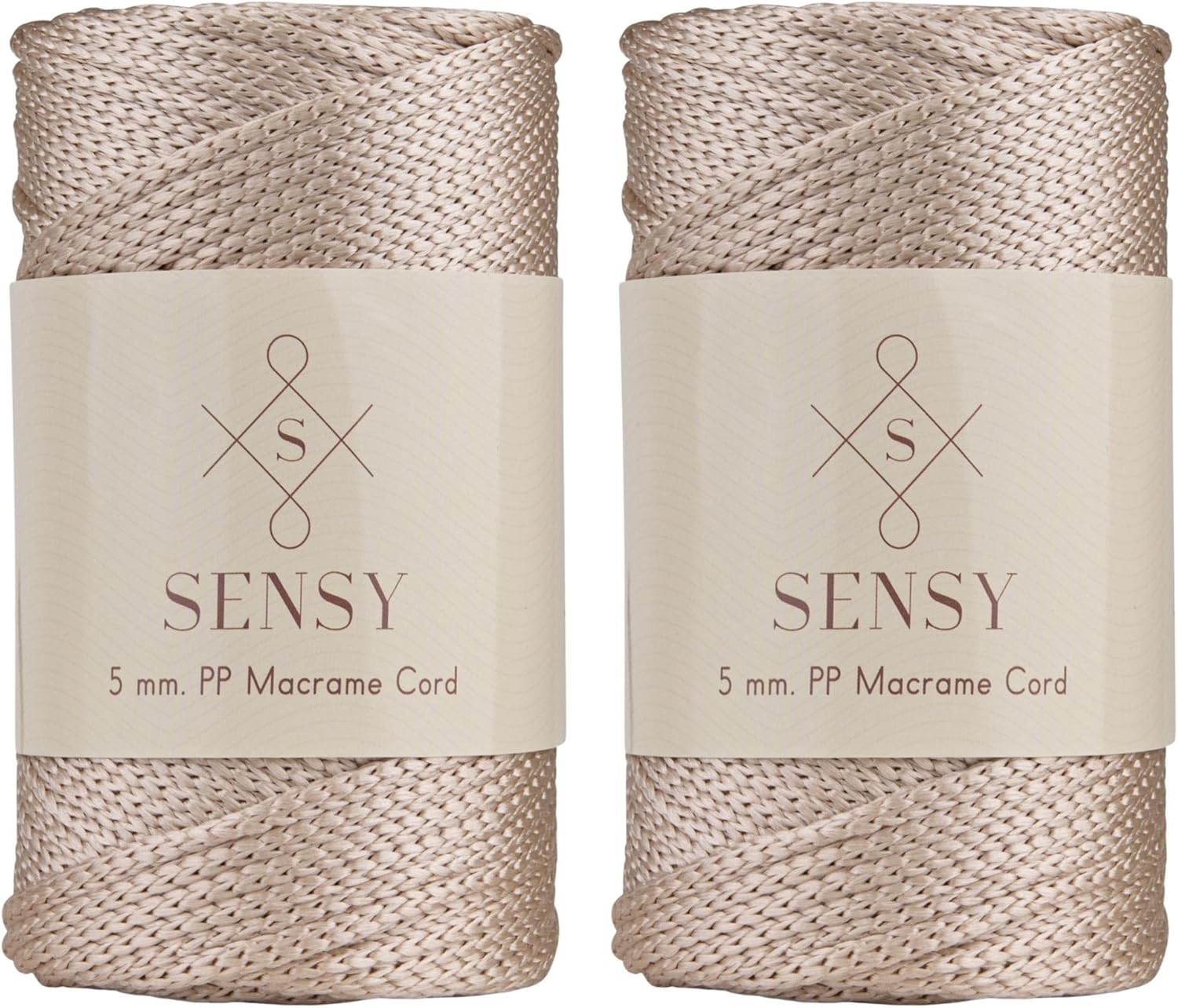 Sensy Premium 5mm Polyester Rope for Macrame and Crochet Projects