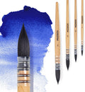 MEEDEN Watercolor Brushes Professional 4 Pack - Soft Synthetic