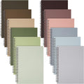 Spiral Notebook A5 12 Pack - Colorful Kraft Cover Notebooks