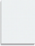 Better Office Products Graph Paper Pad 8.5in x 11in - Double-Sided 4x4