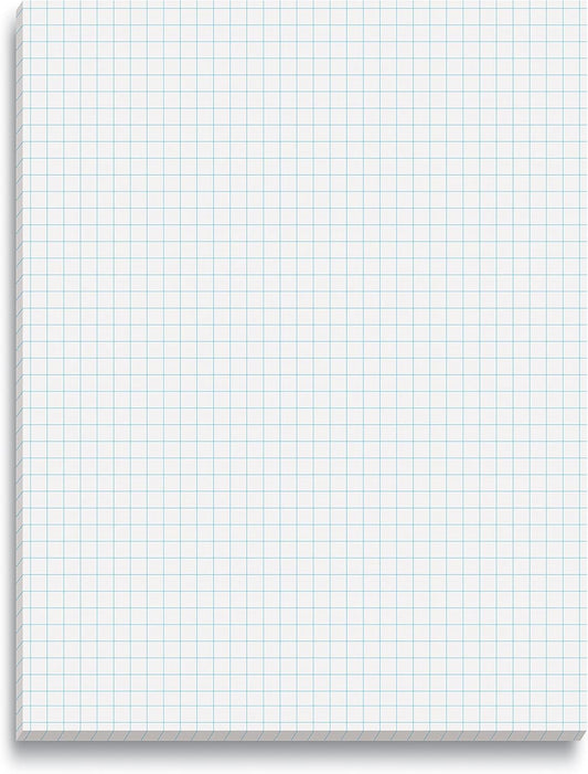 Premium Quality Graph Paper Pad, Double Sided, Easy Tear, Grid Paper