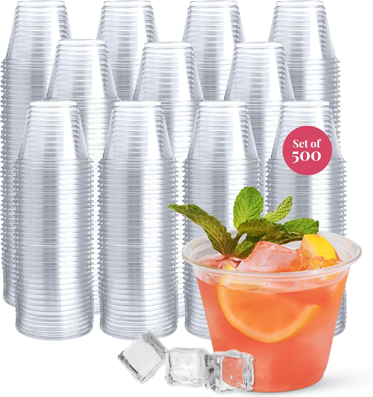 Prestee 500 Clear Plastic Cups - Perfect for Any Event