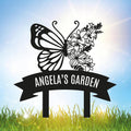 Personalized Metal Garden Sign with Stake - Custom Outdoor Decor