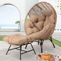 Egg Chair Indoor Outdoor Large Egg Lounge Chair w/Ottoman - Oversized