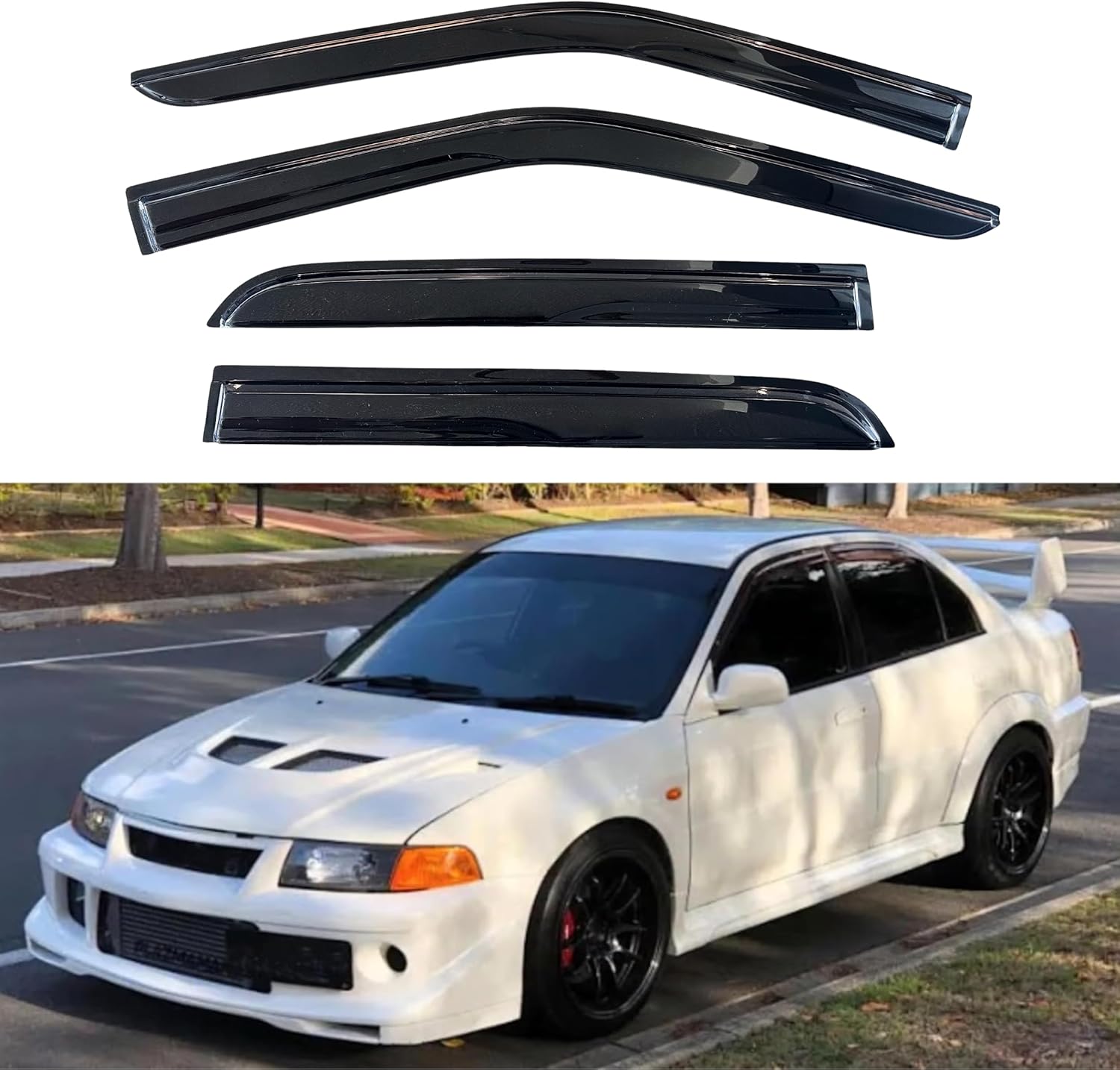 KPY Window Visor for Mitsubishi Lancer 1997-2002 - Rain Guard