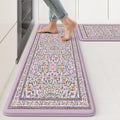 Anti Fatigue Kitchen Mat Set - Cushioned Boho Rugs for Standing