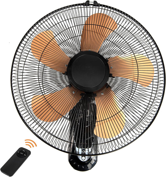 18 Inch Wall Mount Fan with Remote for Quiet Cooling Needs