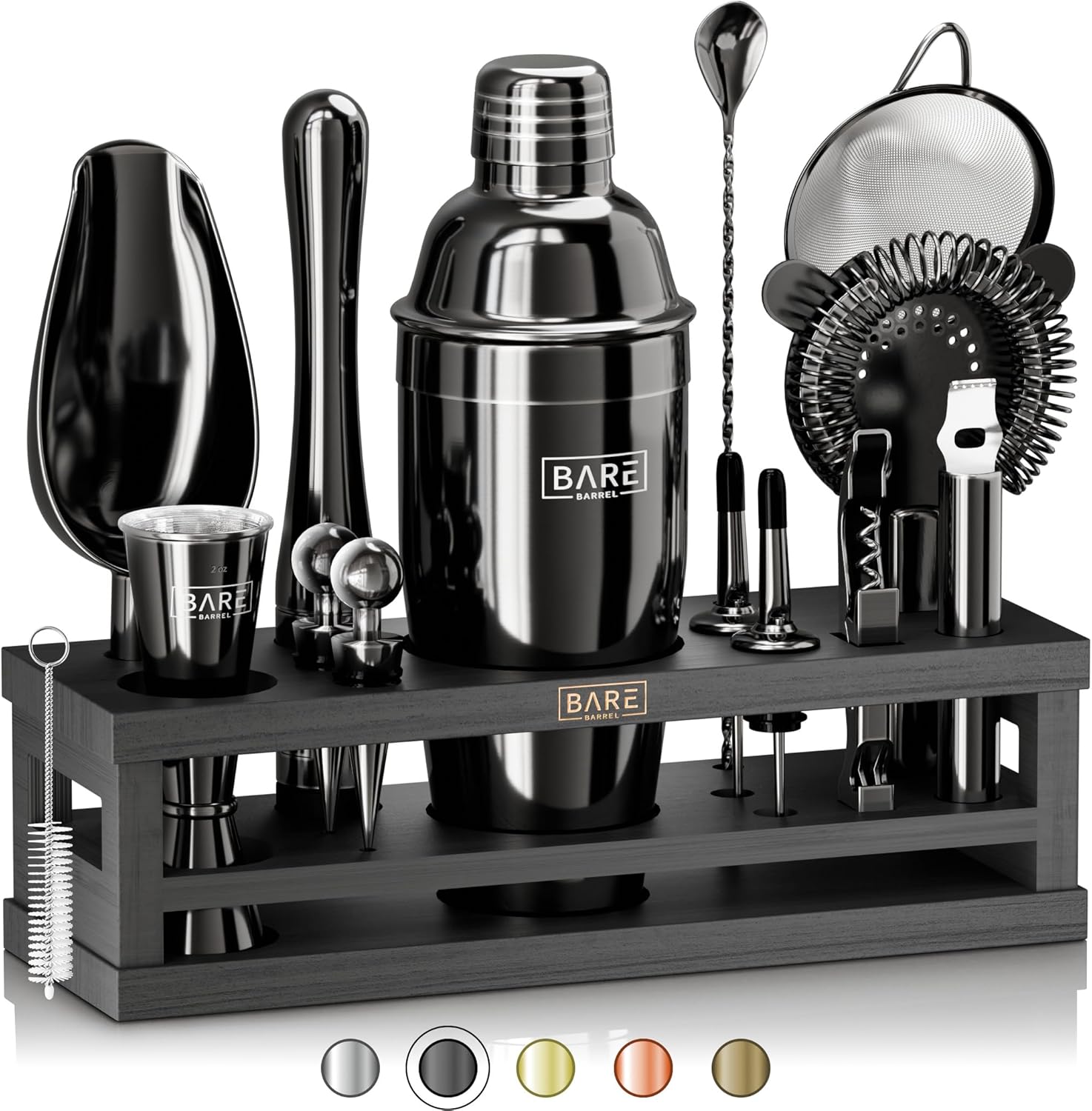 BARE BARREL Mixology Bartender Kit - 16-Piece Cocktail Set