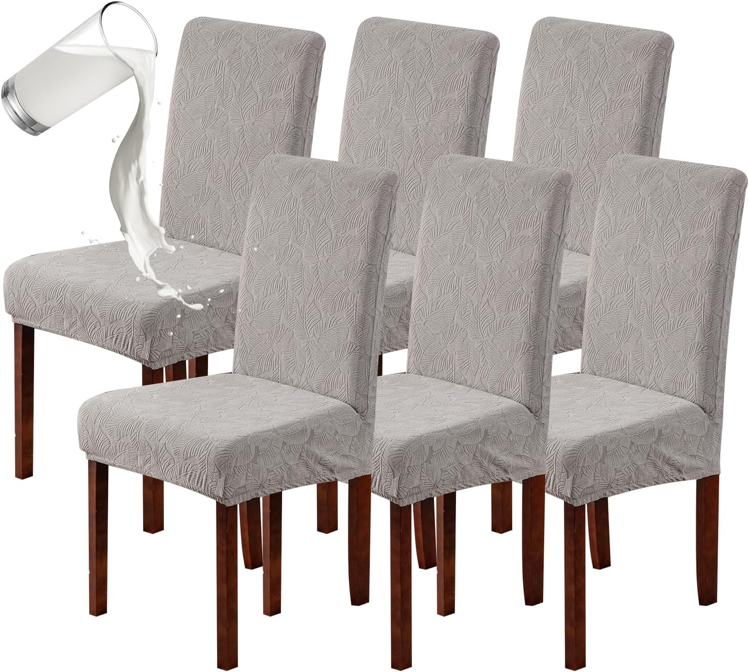 Genina 100% Waterproof Dining Room Chair Covers Set of 6