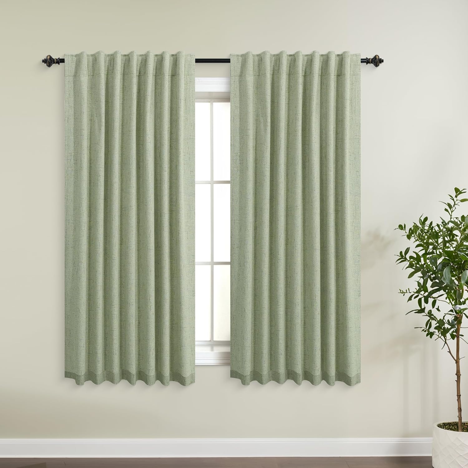 KOUFALL 54 Inch Blackout Short Curtains for Bedroom Decor