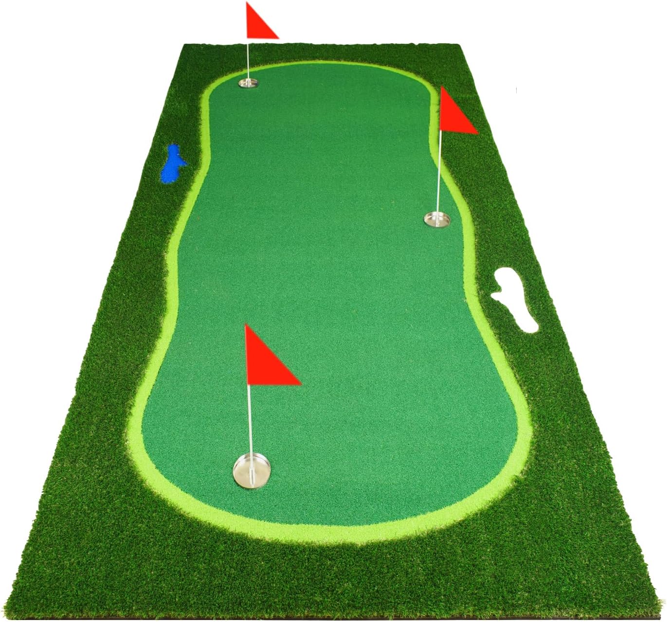 Professional Golf Putting Green Mat - Realistic Turf with 3 Flags