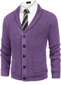 COOFANDY Men's Shawl Collar Cardigan Sweater Slim Fit - Versatile is