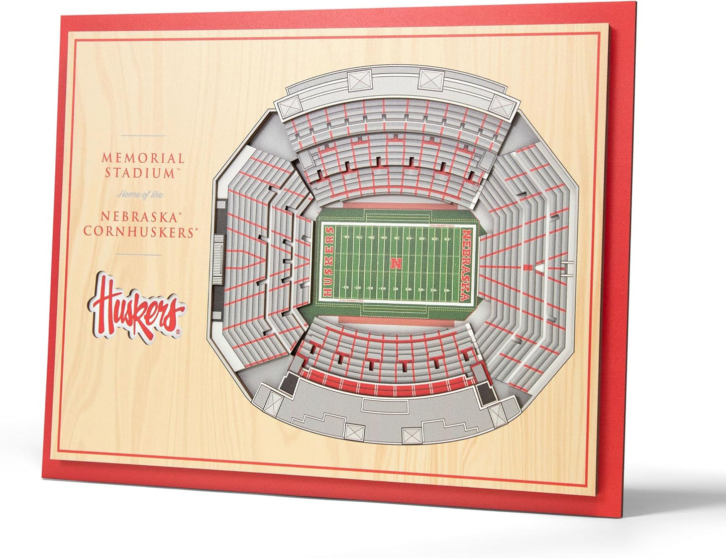 NCAA Nebraska Cornhuskers 5-Layer StadiumView 3D Wall Art