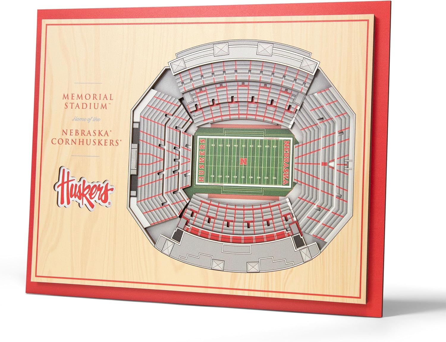 NCAA Nebraska Cornhuskers 5-Layer StadiumView 3D Wall Art