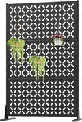 Outdoor Metal Privacy Screen 72in H x 46in W - Freestanding Garden