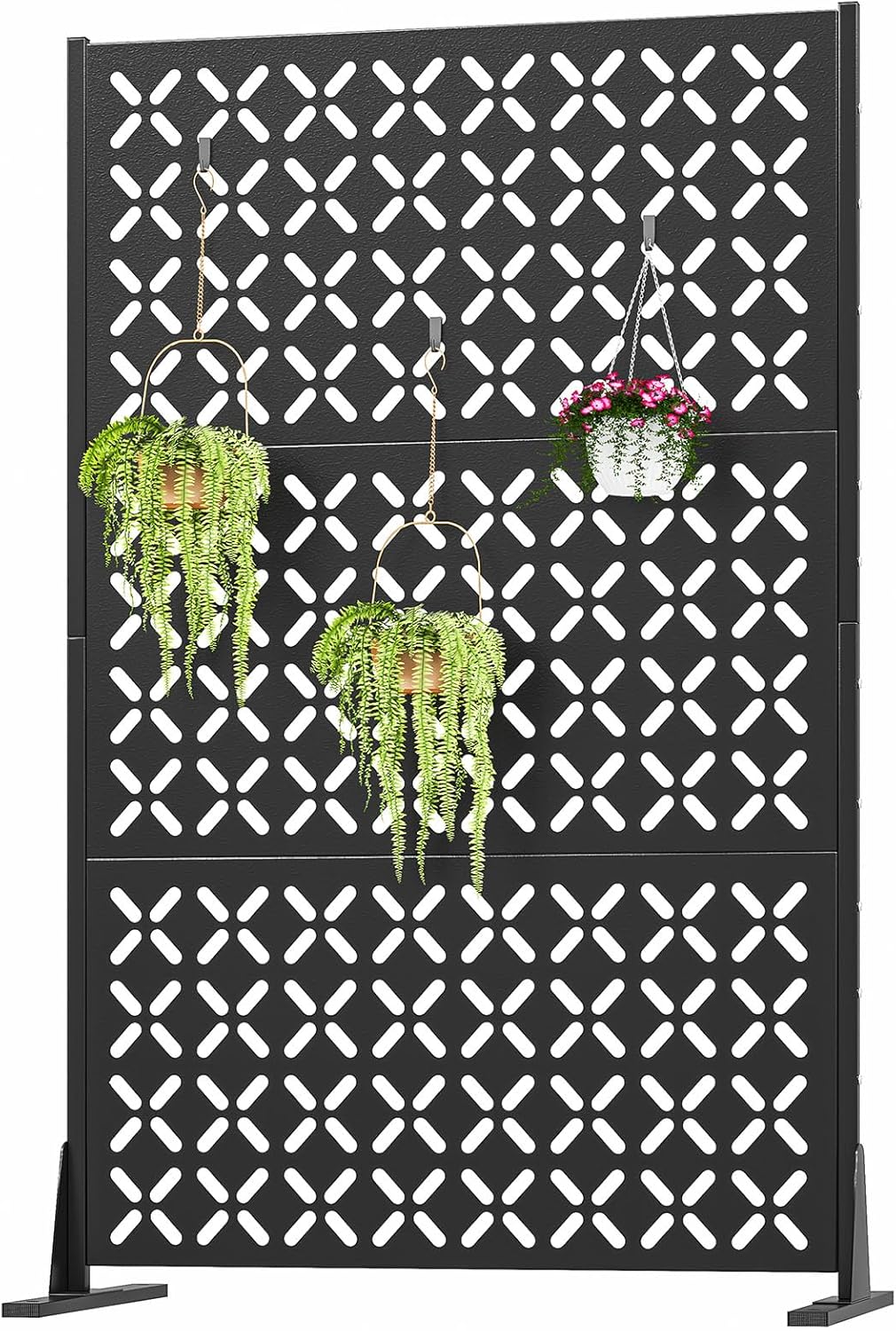 Outdoor Metal Privacy Screen with Stand for Stylish Spaces