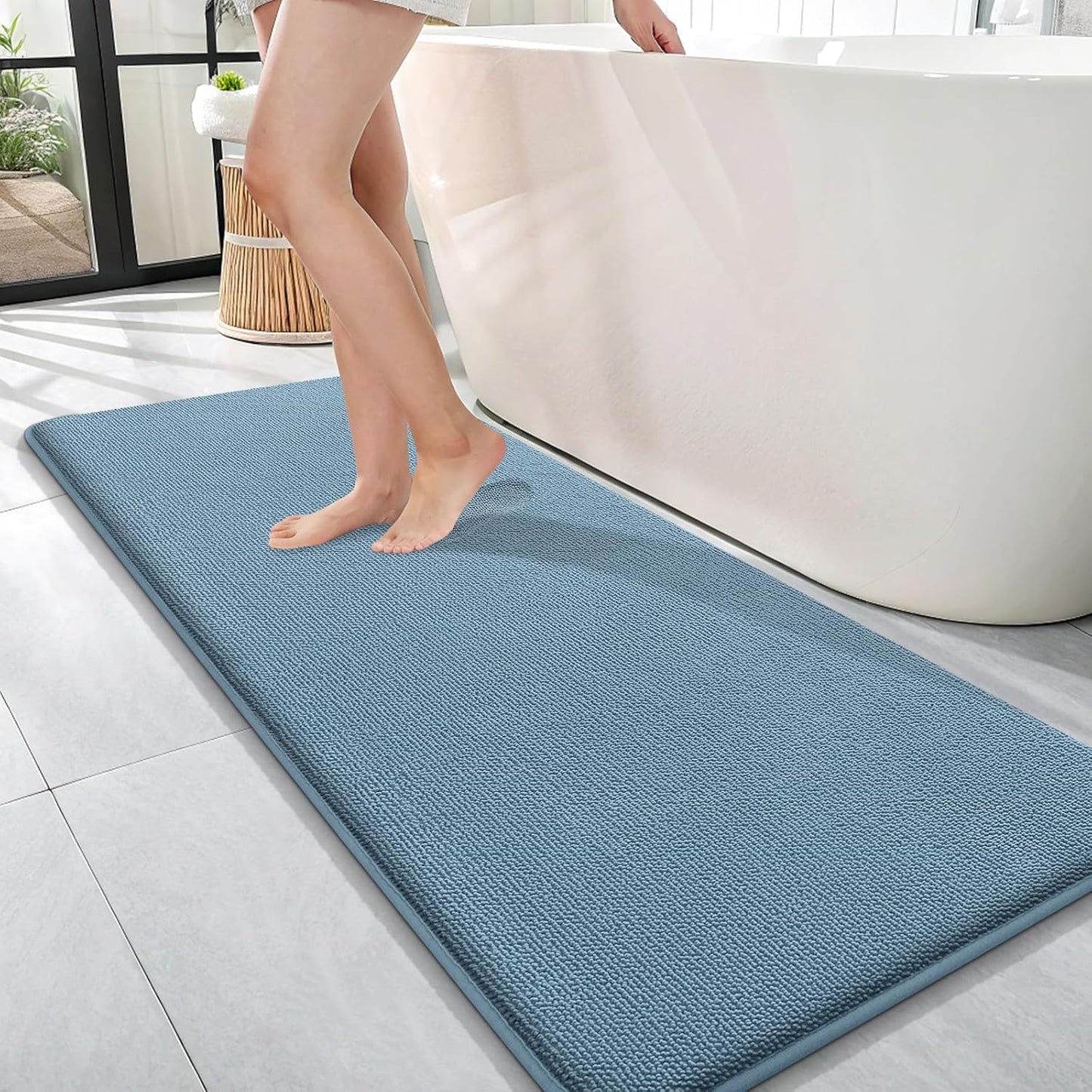 OLANLY Thick Memory Foam Bath Mat Rug for Luxurious Comfort
