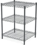 Adjustable 3 Tier Steel Storage Rack - Heavy-duty Pantry Shelf - Multi-Use Wire Shelving