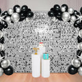 48 Pcs Silver Shimmer Wall Backdrop 8x6 ft - Sparkling Photo Backdrop