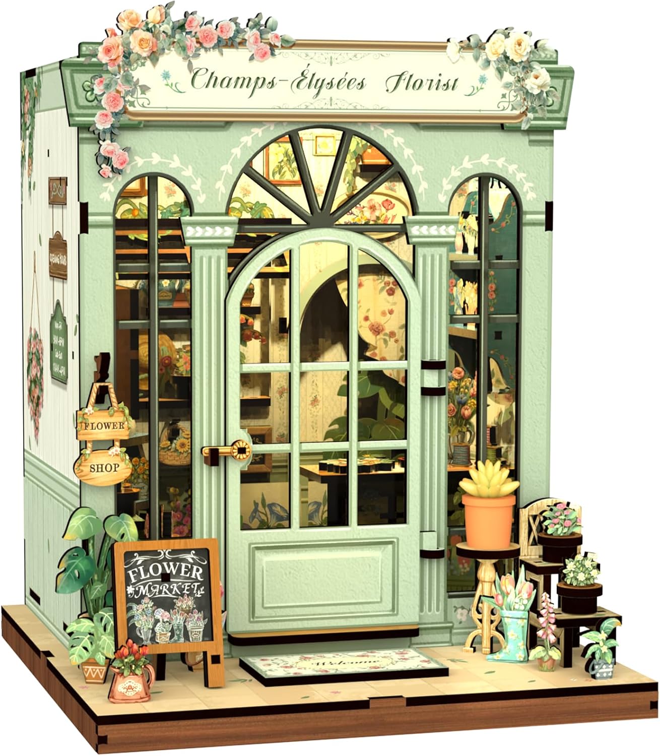 Fsolis Book Nook Kit - DIY Miniature Room Puzzle for Adults