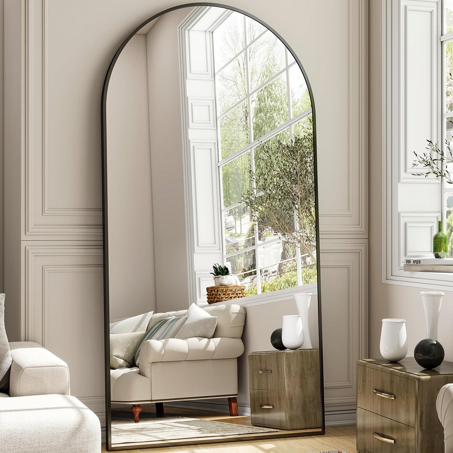 41x81 Extra Large Arched Full Length Mirror for Home Decor